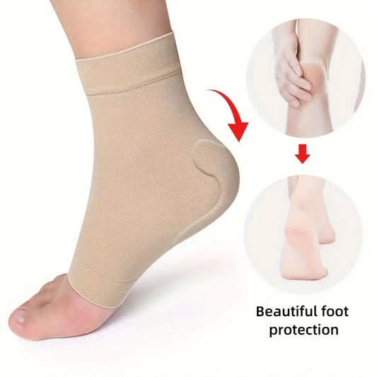Hyggear Achilles Tendonitis Heel Protector Socks - Achilles Tendon Support Compression Socks - Gel Padded Sleeve for Cushion