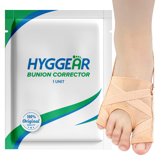 Hyggear Bunion Corrector, Breathable Big Toe Straightener for Women and Men, Bunion Fix and Relief - 726351428394