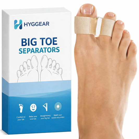 Big Toe Spacer/Corrector,Overlapping Toes, Bunion Pain Relief, Toe Alignment, Soft Silicone/Gel, 2 Loop,Day Night Wear,Comfortable, Washable - 6378463273