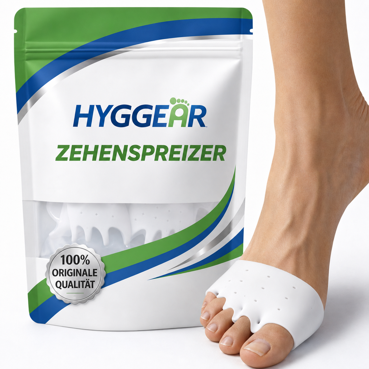 Hyggear Zehenspreizer – Korrigieren von Ballenzehen und Wiederherstellen der ursprünglichen Zehenform – Für Männer und Frauen – Zehenspreizer zur Korrektur von Ballenzehen 