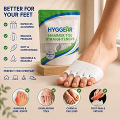 Hyggear Zehenspreizer – Korrigieren von Ballenzehen und Wiederherstellen der ursprünglichen Zehenform – Für Männer und Frauen – Zehenspreizer zur Korrektur von Ballenzehen 